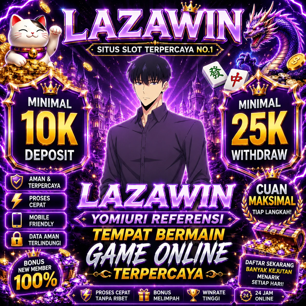 LAZAWIN Yomiuri Referensi Game Online Terpercaya – Bonus New Member Deposit QRIS 10 Ribu